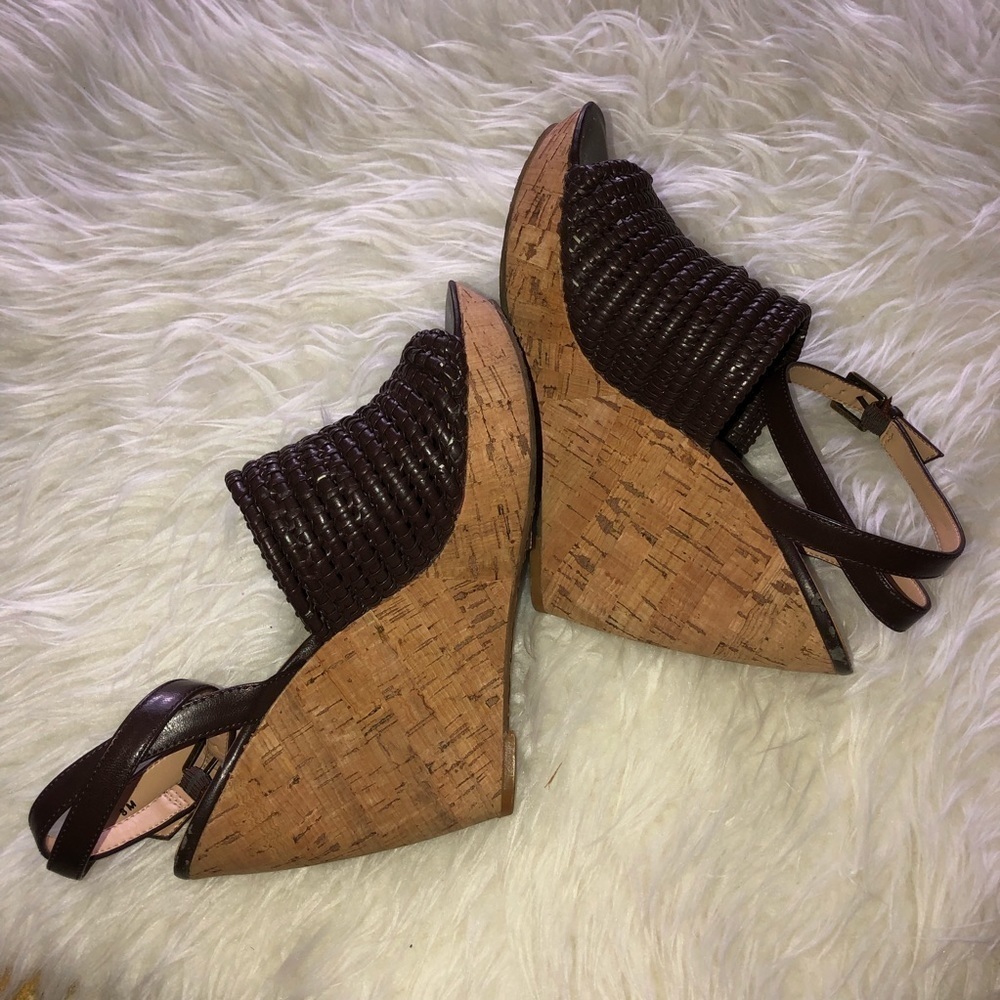 ENZO ANGIOLINI Cantone Designer cork Wedge Sandals Sz 8 - Picture 3 of 9